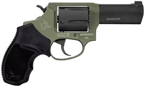 Taurus 260531F Defender 605  SA/DA 357 Mag/38 Special +P 5rd 3", Black Barrel/Cylinder, Sniper Green Frame, Black Hogue Rubber Grip, Fixed Front Sight