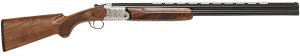 Chiappa Firearms 930379 202AE  20 Gauge Break Open 3" 2 26" Black Chrome Lined Vent Rib Barrel, Nickel-Plated Engraved Aluminum Receiver, Fixed Walnut Stock