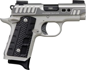 Kimber Mfg.,inc 3300223 Micro 9 Rapide Black Ice 9mm 7+1 3.15" Silver/Grey KimPro II Black G10 Grip