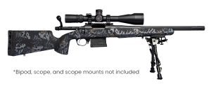 Horizon Firearms RF018S221814T17 Vandal Dark 2 22 Creedmoor 18" Black Fluted Threaded Barrel, Picatinny Rail Receiver, Arca Rail Forend, Textured Iota Carbon Fiber Stock