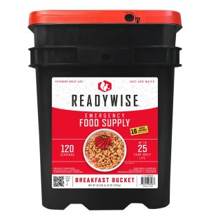 Wise Foods RW10121 Emergency Supplies Breakfast Bucket 120 Servings