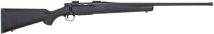 Mossberg 28243 Patriot  Full Size 6.5 PRC 4+1 24" Matte Blued Fluted Threaded Barrel, Drilled & Tapped Matte Blued Stainless Steel Receiver, Black Fixed Synthetic Stock