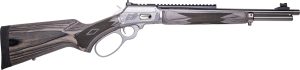Cnc Firearms CNCMAR44 Marlin 1894 Wild Boar 44 Mag 8+1 16" Polished Threaded Barrel, Polished Engraved w/Wild Boar Stainless Steel Receiver w/Picatinny Rail Receiver, Gray Fixed Laminate Stock