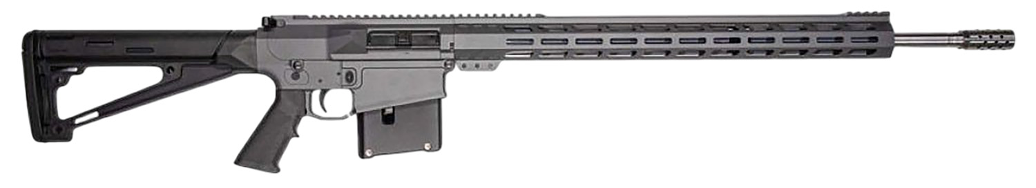 Great Lakes Firearms AR-10 30-06 Springfield 5+1 24" Stainless Threaded Barrel, Sniper Gray Cerakote Aluminum Receiver w/Picatinny Rail, Hogue Fixed Black Polymer Stock, Mil-Spec Grip