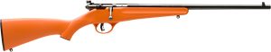 Savage Arms 13810 Rascal  Youth 22 LR 1rd 16.13" Matte Black Sporter Barrel, Matte Black Carbon Steel Receiver, Orange Fixed Synthetic Stock, Right Hand