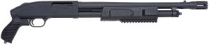 Mossberg 50673 500 FLEX Tactical 12 Gauge Pump 3" 5+1 18.50" Matte Blued Stand-Off Breacher Barrel, Blued Stainless Steel Receiver, Black Fixed w/Pistol Grip Synthetic Stock