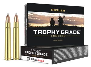 Nosler 60070 Trophy Grade  375H&HMag 300gr Nosler AccuBond 20 Per Box/10 Case