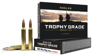 Nosler 48643 Trophy Grade  300WthbyMag 180gr Nosler AccuBond 20 Per Box/10 Case