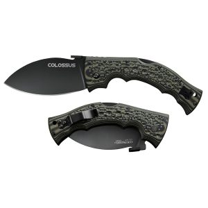 Cold Steel Colossus Folding Knife 4" Leaf Blade Black