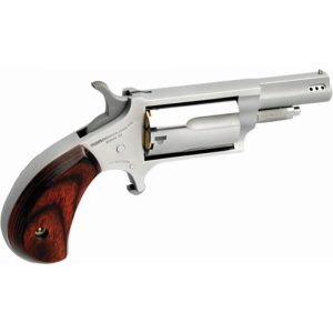 North American Arms 22M Ported Handgun .22 Mag 5rd Capacity 1.63" Barrel Silver with Wood Grip