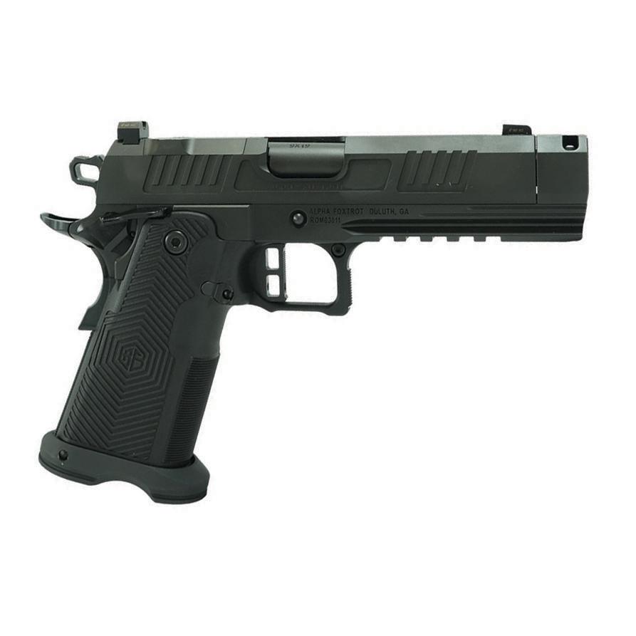 Alpha Foxtrot AF1911-Romulus Handgun 9mm Luger 17rd (1) and 20rd (1) Magazines 4.25" Compensated Threaded Barrel Black RMSc Cut