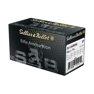 Sellier & Bellot Rifle Ammunition .30 Carbine 110 gr FMJ 1990 fps - 50/box