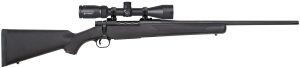 Mossberg 28054 Patriot  25-06 Rem Caliber with 5+1 Capacity, 22" Fluted Barrel, Matte Blued Metal Finish & Black Synthetic Stock Right Hand (Full Size) Includes Vortex Crossfire II 3-9x40mm Scope