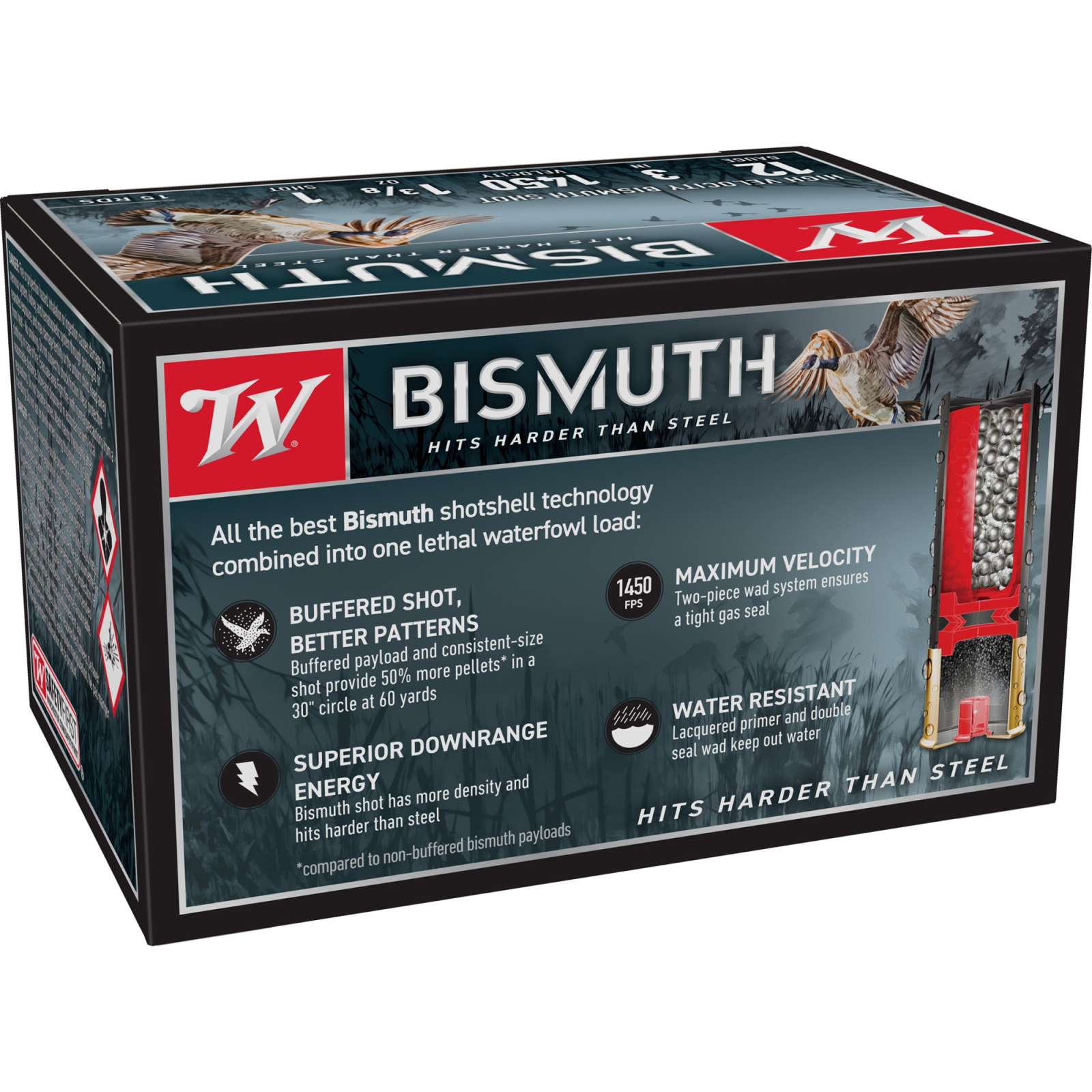 WINCHESTER BISMUTH 12 GA 3" #1 1-3/8OZ 15 RD/BX 10 BX/CS - Image 3