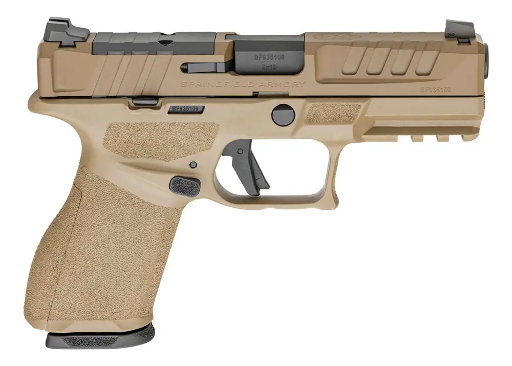 SPRINGFIELD ARMORY ECHELON 4.0C 9MM PISTOL 4" FDE 2-15RD, U NOTCH