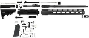 TacFire SSRK300LPK AR Build Kit Sports South Exclusive 300 Blackout AR-Platform Black Nitride 1/2"x28