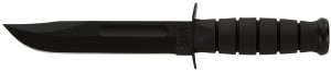 Ka-Bar 1211 Fighting/Utility  7" Fixed Clip Point Plain Black 1095 Cro-Van Blade, Black Kraton G Handle, Includes Sheath