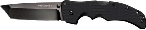 Cold Steel CS27BT Recon 1 4" Folding Tanto Plain DLC Coated American S35VN Blade/ Black Textured G10 Handle Includes Pocket Clip