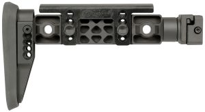 Midwest Industries MIALPHAFBSF Alpha Fixed Beam Black Synthetic Side Folding Stock with Adjustable Cheekrest, Compatible w/ 1913 Picatinny Rail Adapter