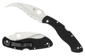 Spyderco C12GS Civilian CLIPIT 4.09" Folding Serrated Satin VG-10 SS Blade/ Black Textured G10 Handle Includes Pocket Clip