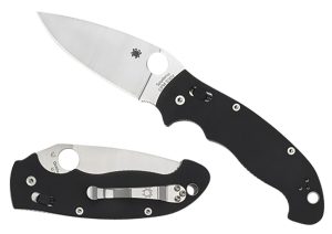 Spyderco C95GP2 Manix 2  XL 3.85" Folding Plain Satin CPM S30V SS Blade/Black Textured G10 Handle Includes Pocket Clip