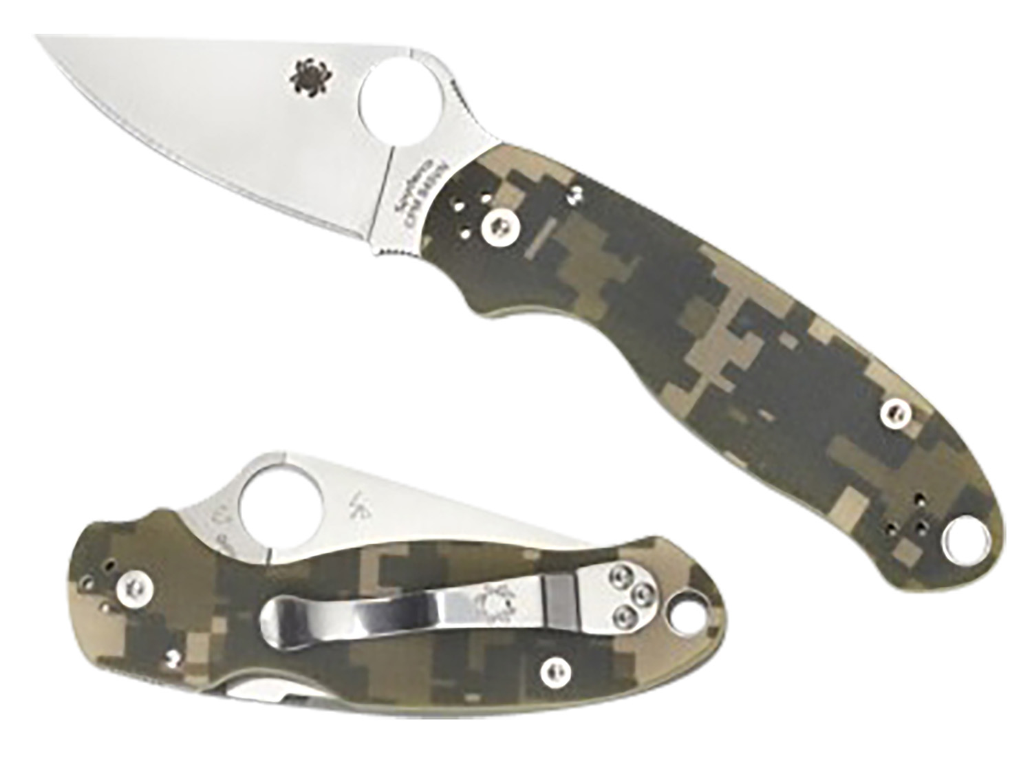 Spyderco C223GPCMO Para 3 2.95" Folding Plain Black DLC CPM S45VN SS Blade/Digital Camo Textured G10 Handle Includes Pocket Clip