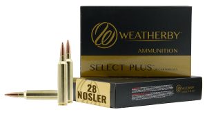 Weatherby M28NS163HCB Select Plus  28Nosler 163gr Hammer Custom 20 Per Box/10 Case
