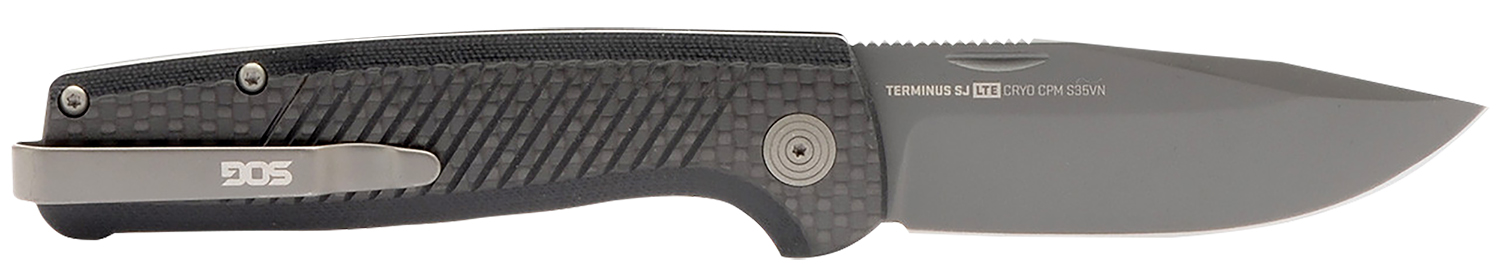 S.O.G SOGTM1006BX Terminus SJ LTE 2.90" Folding Plain Black TiNi S35VN SS Blade, Graphite Textured G10 Handle