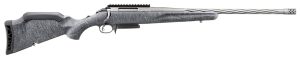 Ruger 46912 American II  Full Size 6mm Creedmoor 3+1 20" Cobalt Cerakote Spiral Fluted Threaded Barrel & Alloy Steel Receiver w/Picatinny Rail, Gray Splatter Adj LOP Synthetic Stock
