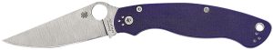 Spyderco C36GPDBL2 Military 2  4" Folding Plain Satin CPM S30V SS Blade, Dark Blue Textured G10 Handle
