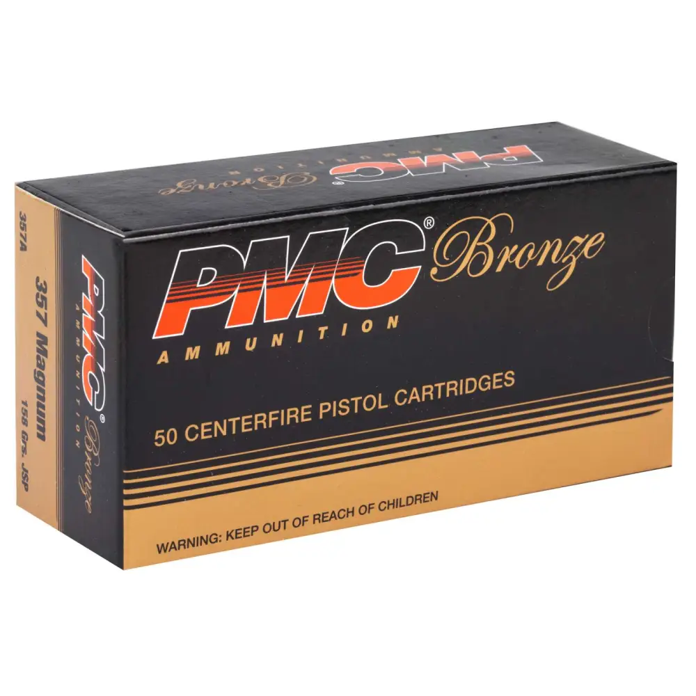 PMC BRONZE 357MAG 158GR JSP 50RD BX 1000RD CASE