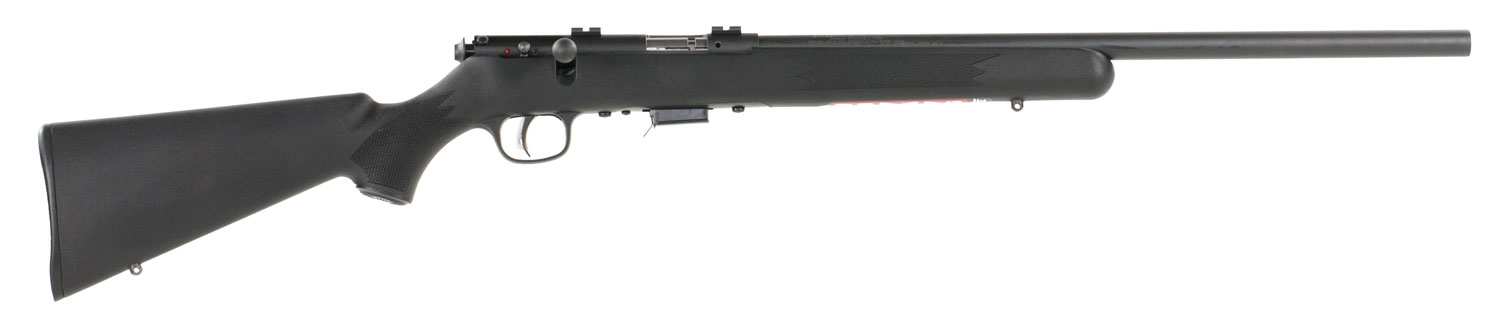 Savage Arms 93200 93 FV Full Size 22 WMR 5+1 21" Matte Black Heavy Barrel, Matte Black Drilled & Tapped Carbon Steel Receiver, Matte Black Fixed Synthetic Stock, Right Hand