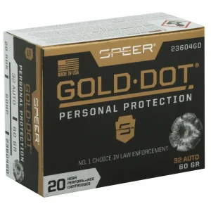 SPEER 32 AUTO 60 GR GDHP AMMO 20 RD/BX 10 BX/CS