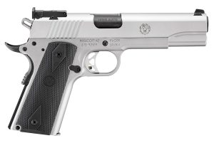 Ruger 6739 SR1911 Target 10mm Auto 8+1 5" Black Bull Barrel, Serrated Stainless Steel Slide, Stainless Steel Frame w/Beavertail, Black Rubber Grip