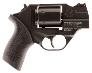 Chiappa Firearms CF340216 Rhino 200DS Small Frame 357 Mag 6 Shot, 2" Black Anodized Steel Barrel, Blued Steel Cylinder, Black Anodized Aluminum Frame, Black Rubber Grip, Concealed Hammer