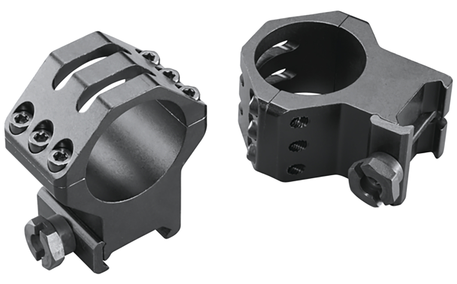 Weaver Mounts 48354 Six-Hole Skeleton Rings Matte Black 30mm Extra High