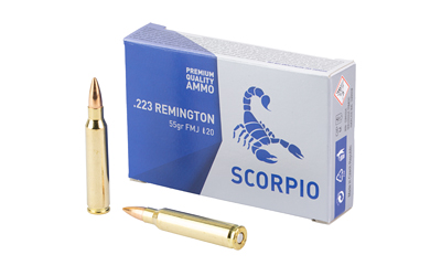 SCORPIO AMMO 223REM 55GR FMJ 20/1000