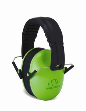 Walker's Game Kids Folding Passive Ear Muffs-Lime Green