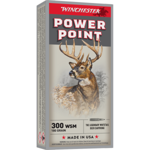 Winchester Super-X Power Point Rifle Ammunition .300 WSM 180 gr. PSP 2970 fps 20/ct