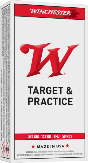 .357 SIG 125GR FMJ 50RD BOX BRASS