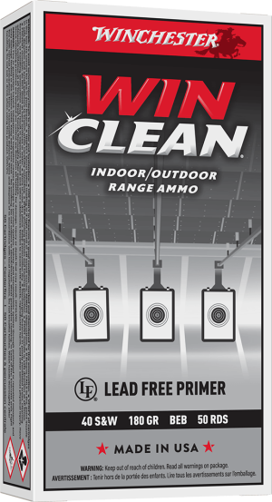 WINCHESTER 40 S&W SUPER-X TARGET WINCLEAN 180 GR 50 RD/BX 10 BX/CS