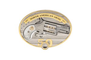 NORTH AMERICAN ARMS MINI 22LR REV 50TH ANIV BUCKLE