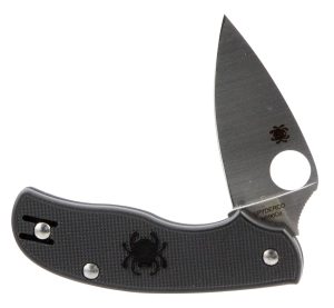 Spyderco C127PBK Urban Lightweight 2.61" Folding Drop Point Plain N690Co SS Blade Black FRN Handle Includes Pocket Clip