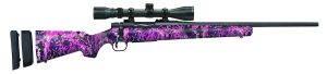 Mossberg 28142 Patriot Super Bantam 243 Win Caliber with 5+1 Capacity, 20" Fluted Barrel, Matte Blued Metal Finish & Muddy Girl Wild Synthetic Stock Right Hand (Youth) Includes 3-9x40mm Scope