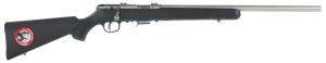 Savage Arms 96703 93R17 FVSS Full Size 17 HMR 5+1 21" Matte Heavy Button Rifled Barrel, Matte Drilled & Tapped Stainless Steel Receiver, Matte Black Fixed Synthetic Stock, Right Hand