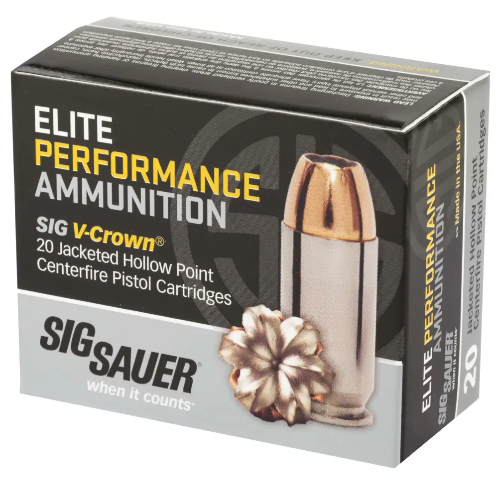 SIG SAUER V-CROWN 45ACP 185GR JHP 20RD BX 200RD CASE - Image 2