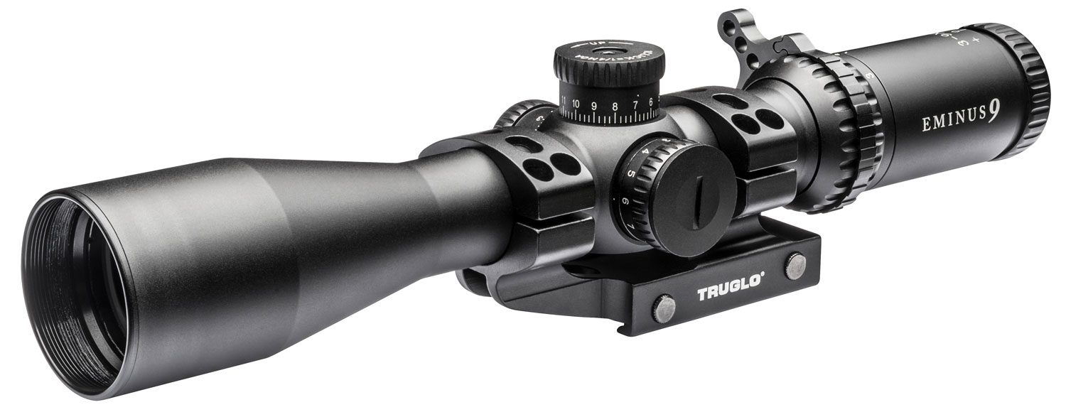 TruGlo TG-8539TLR Eminus Black Anodized 3-9x42mm 30mm Tube Dual Illuminated (Green/Red)TacPlex MOA Reticle