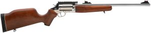 Rossi SCJ4510SS Circuit Judge 45 Colt (LC) Caliber or 410 Gauge with 5rd Capacity, 18.50" Barrel, Polished Stainless Metal Finish & Hardwood Monte Carlo Stock Right Hand (Full Size)