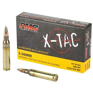 PMC 556XBP X-Tac Battle Pack 5.56x45mmNATO 55gr Full Metal Jacket Boat Tail 200 Per Box/5 Case