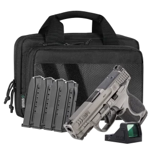 SMITH & WESSON M&P9 METAL M2.0 9MM PISTOL 3.6" T.S. O.R. VIRIDIAN RFX11, SAVIOR BAG, 5-15RD MAGS